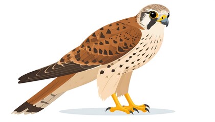 Detailed illustration of a raptor