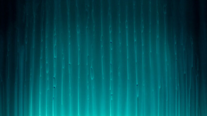 Turquoise glowing abstract background with falling lights