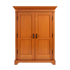 Photo of wooden wardrobe isolated on transparent background
