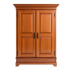 Photo of wooden wardrobe isolated on transparent background