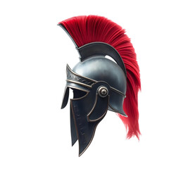 Photo of ancient Greek Corinthian helmet isolated on transparent background