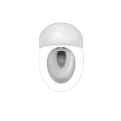 Photo of white toilet isolated on transparent background
