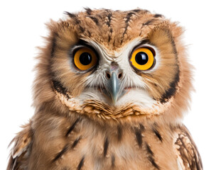 Obraz premium PNG Owl looking confused animal beak bird.