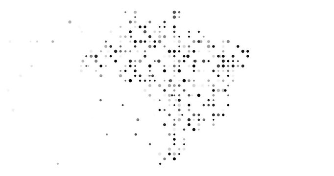 Creative Art Formation of Brazilian Country Outline Using Generative Circles