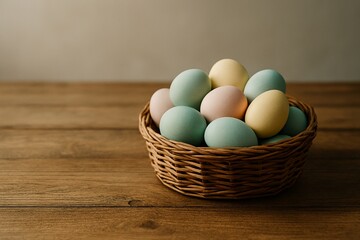 Serene Easter still life ideal for seasonal branding and spring-themed editorial content.