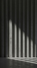 Naklejka premium Concrete Wall Portrait Background with Vertical Light Slits 