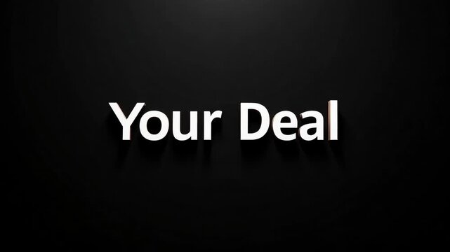 Dynamic title reveal sequence for business presentations and marketing campaigns, showcasing your crucial deal.