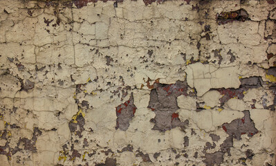 Aged and Cracked Wall Texture with Peeling Paint