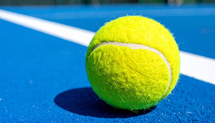 tennis ball on a tennis court