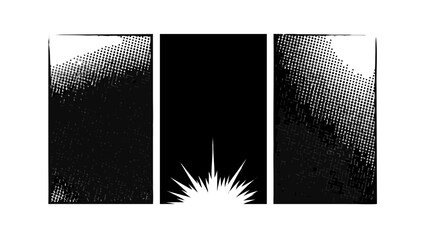 Abstract halftone pattern black and white grunge texture vector design graphic art illustration background image