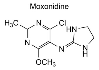 Chemical structure of moxonidine, drug substance