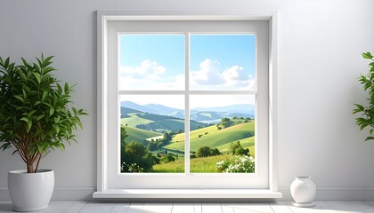 Tranquil window view