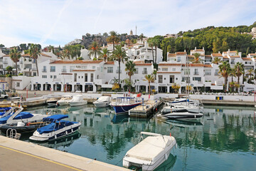Obraz premium Boats in La Herradura marina in Andalucia, Spain 
