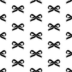 Chic Black Bows on a White Background
