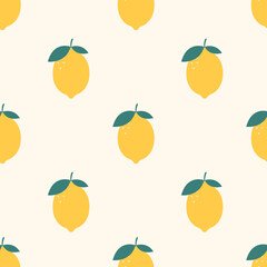 Fresh Lemon and Leaf Pattern