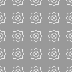 vintage seamless pattern vector design decoration ornament gray