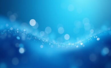 Abstract Blue bokeh defocus glitter blur background.