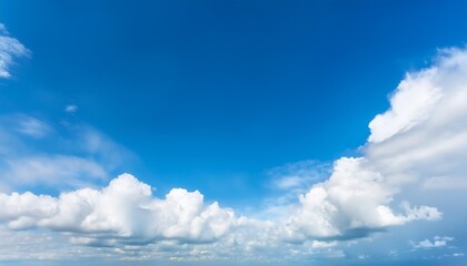 Obraz premium Blue Sky Background And White Clouds Soft Focus And Copy Space