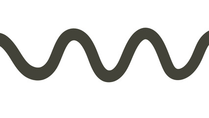 Wavy Line Isolated on transparent Background: Abstract Sinuous Shape, Minimalist Graphic Element, Curve Illustration, Design Resource