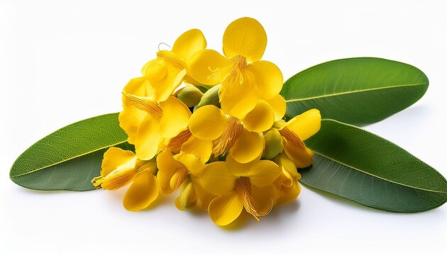 Senna Flower Isolated On White Background
