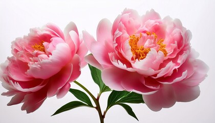 Fototapeta premium Beautiful Peony Flower Isolated On White Background