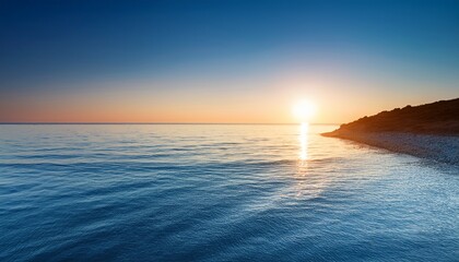 Minimalist Seascape Coastal Sunrise