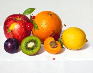 Still life of colorful fruit