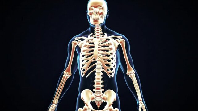 Human Anatomy Study Detailed Skeletal Structure Medical Illustration Bone Formation Spine Health Rib Cage Anatomy And
