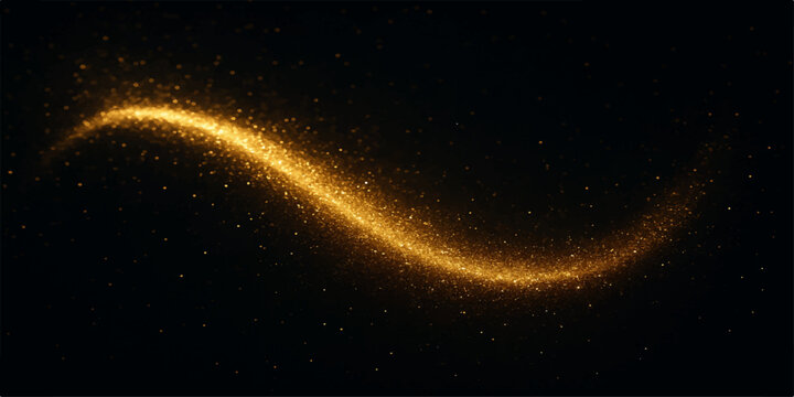 Bright blue abstract nebula in a dark cosmos with starry galaxy for text space