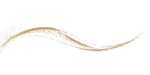 Elegant golden chain necklace with beads isolated on a white background, a fashionable jewelry design in light