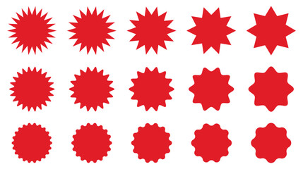 starburst badge sticker icon , sale or price tag sticker, retro stars icon. special offer label