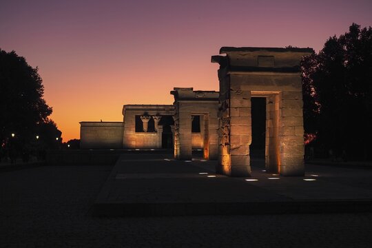 Templo de Debod at sunset 