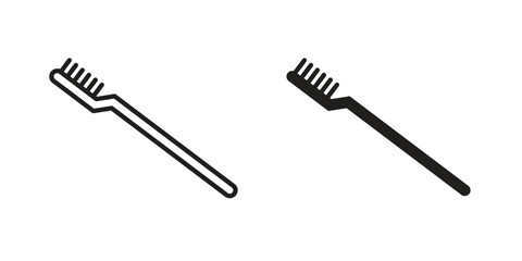 Toothbrush icon for web designs. outline and clipart icons set