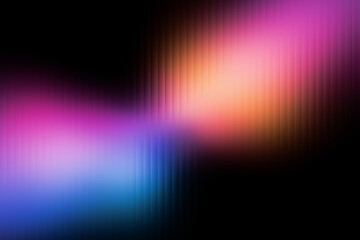 Vibrant abstract background with colorful glowing light leaks through vertical fluted glass strips texture. Modern futuristic design concept for presentation, wallpaper or backdrop.