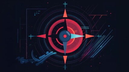 futuristic digital navigation interface - Powered by Adobe