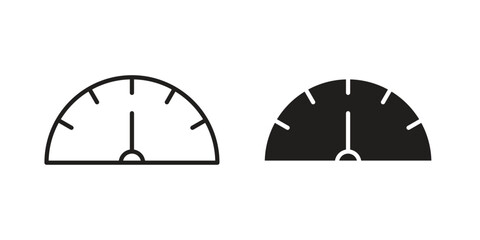 Gauge icon for web designs. outline and clipart icons set