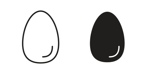 Egg icon for web designs. outline and clipart icons set