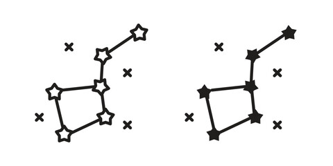 Constellation icon for web designs. outline and clipart icons set