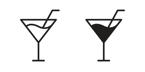 Citrus Glass icon for web designs. outline and clipart icons set