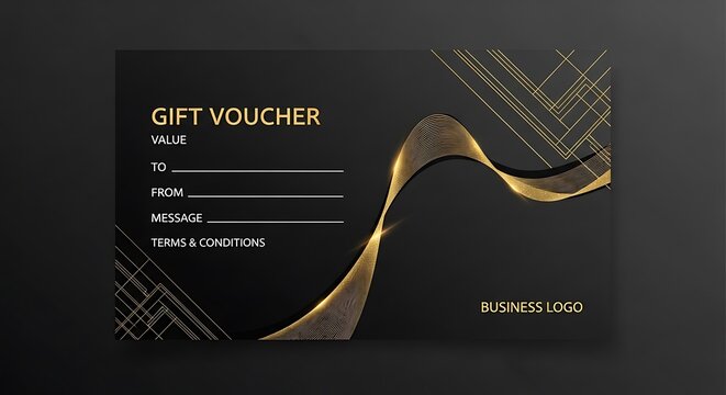 Elegant Gift Voucher Template Design.