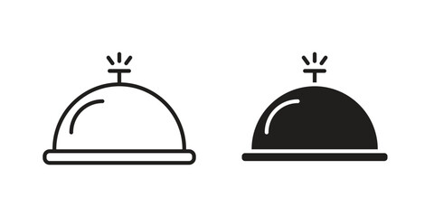 Bell concierge icon for web designs. outline and clipart icons set