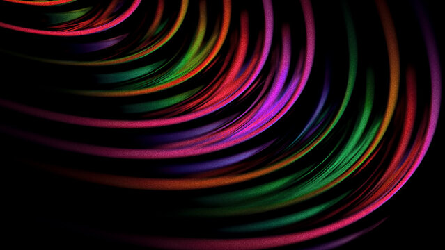 Retro abstract background, shiny flow shape with grain and gradient effect, 3d render
