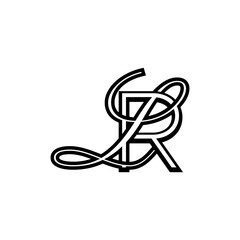 initial letter r with L script logo