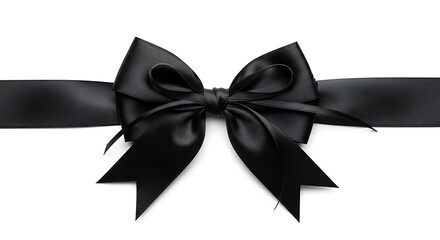 Elegant Black Ribbon Bow.