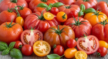 Fresh Tomatoes and Basil.