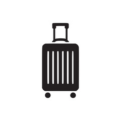 Illustration of a black suitcase perfect for travel, vacation, or tourismrelated projects the minimalist design makes it versatile for various applications