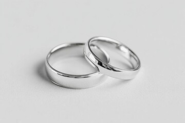 Beautiful pair of silver wedding rings