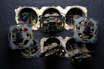 Elektroinstallation, Elektrik, Hohlwanddosen, Lichtschalter