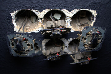 Elektroinstallation, Elektrik, Hohlwanddosen, Lichtschalter