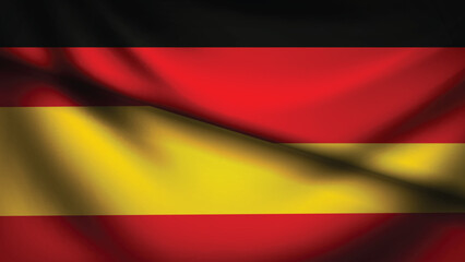 Spain and germany flag fusion design